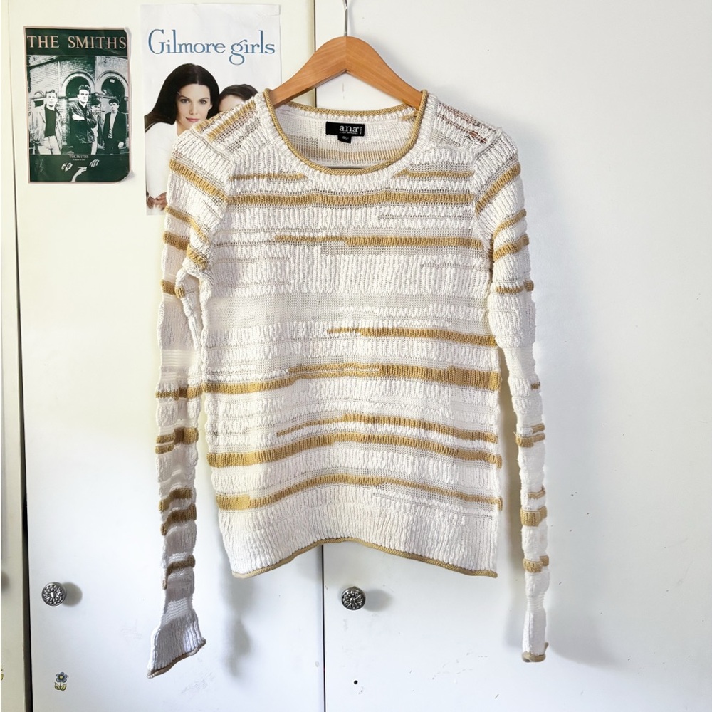 BDG Cream and Gold Knit Sweater